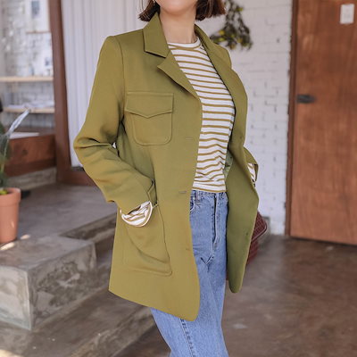 PPGIRL(韓国ファッション)♥送料 0円★PPGIRL_C815 Prince jacket_belt set / basic jacket / pocket / long sleeve / autumn outer PPGIRL(韓国ファッション)♥送料 0円★PPGIRL_C815 Prince jacket_belt set / basic jacket / pocket / long sleeve / autumn outer