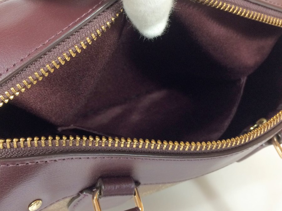 ハンドバッグ 2way ショルダーバッグ シグネチャー レザー ブラウンピンク 【中古品】