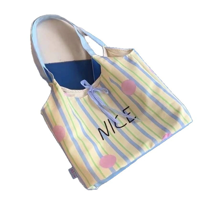 【20点セット】リュッククリームストライプ衝突色少女ショルダーバッグ大容量タンクトップトートバッグ