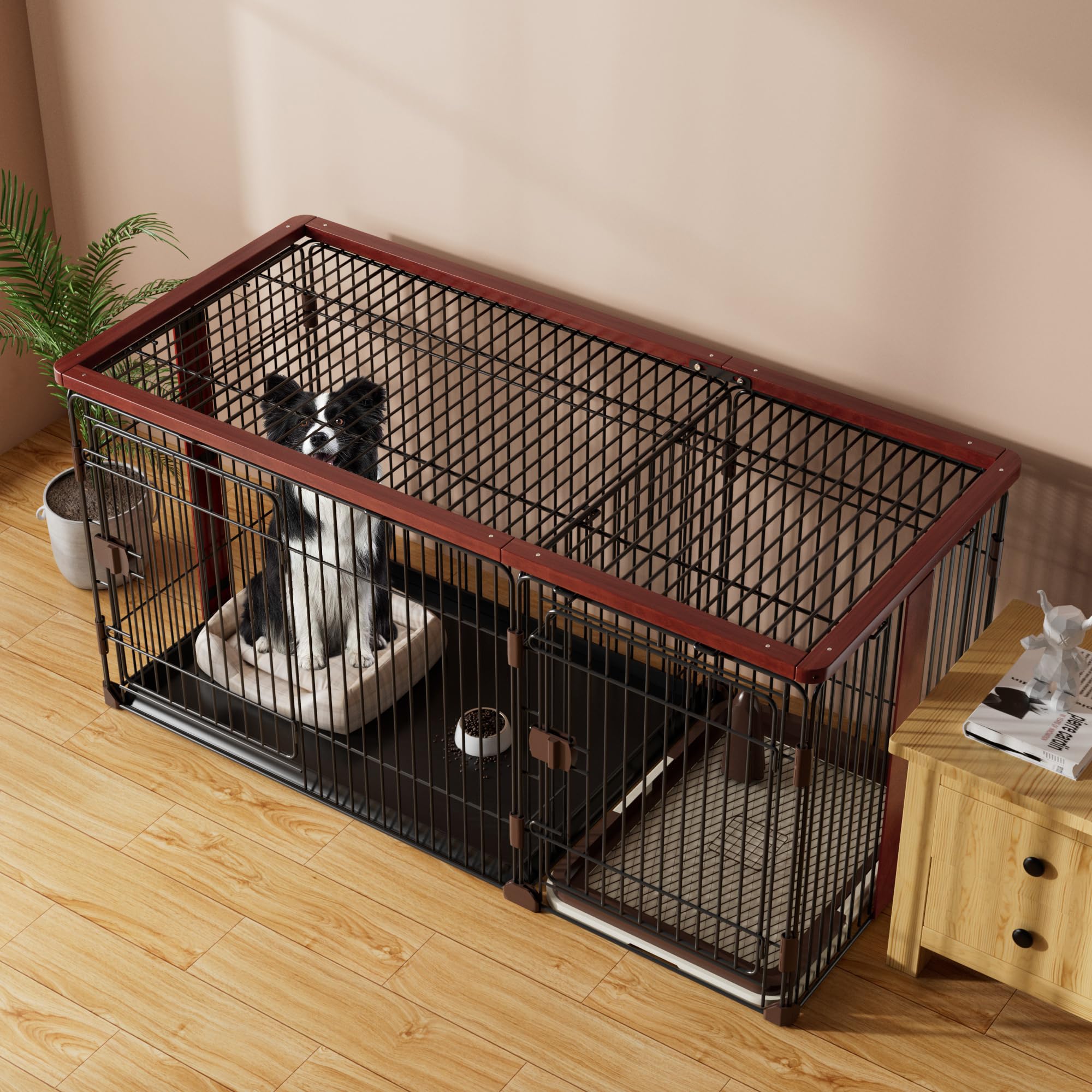 犬用 ケージ ペットサークル 犬 サークル 幅145*奥行き68*高さ70cm 室内サークル トイレトレーニング出来る しつけできる 犬トイレ&ペットマット付き 室内 お手入れ簡単 木製風 犬用 ケージ ペットサークル 犬 サークル 幅145*奥行き68*高さ70cm 室内サークル トイレトレーニング出来る しつけできる 犬トイレ&ペットマット付き 室内 お手入れ簡単 木製風