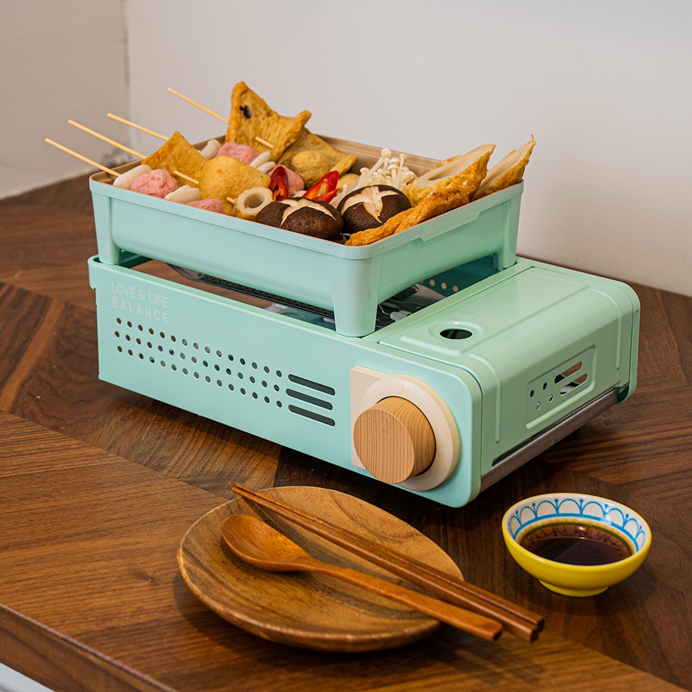 鍋付きカセットコンロ　ポニーミニストーブ　ラブアンドライフバランス Qoo10] LOVE&LIFE BALANCE ラブアンライフバランス ポニーミニストー
