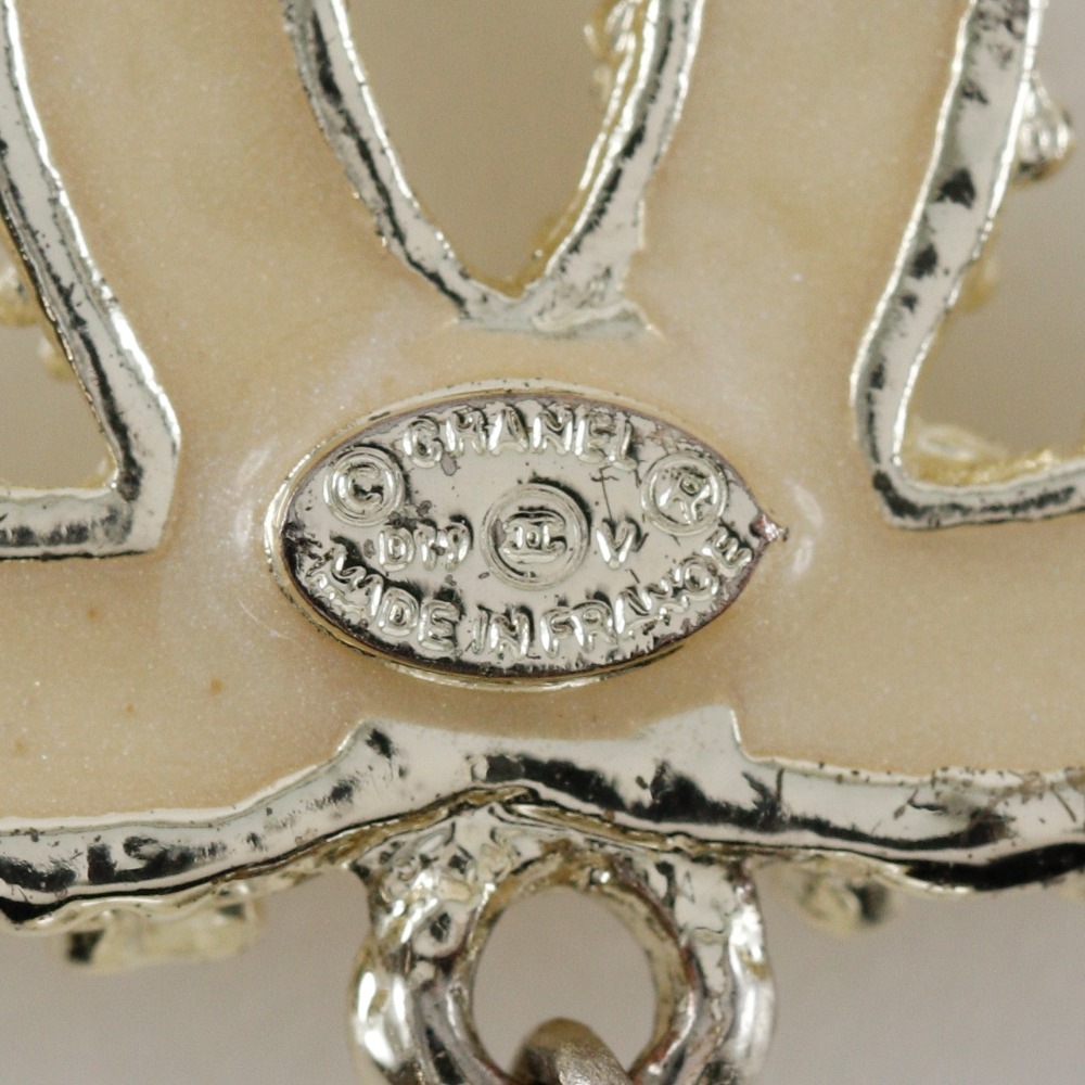 ココマーク ネックレス ラインストーン パール メタル 約17.3g レディース 中古品