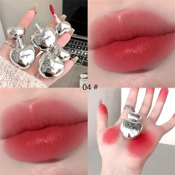 韓国人気のリップ　新品　パール様お取り置き Qoo10] Pink coco 【新品セール！】マットリップ ハートリッ