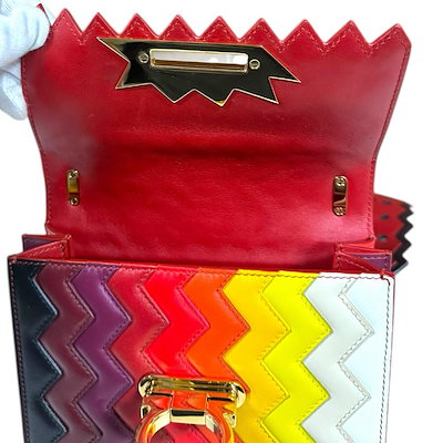 サルヴァトーレフェラガモ SINDY ガンチーニ ショルダーバッグ レザー DH-21 G560 マルチカラー Salvatore Ferragamo  美品