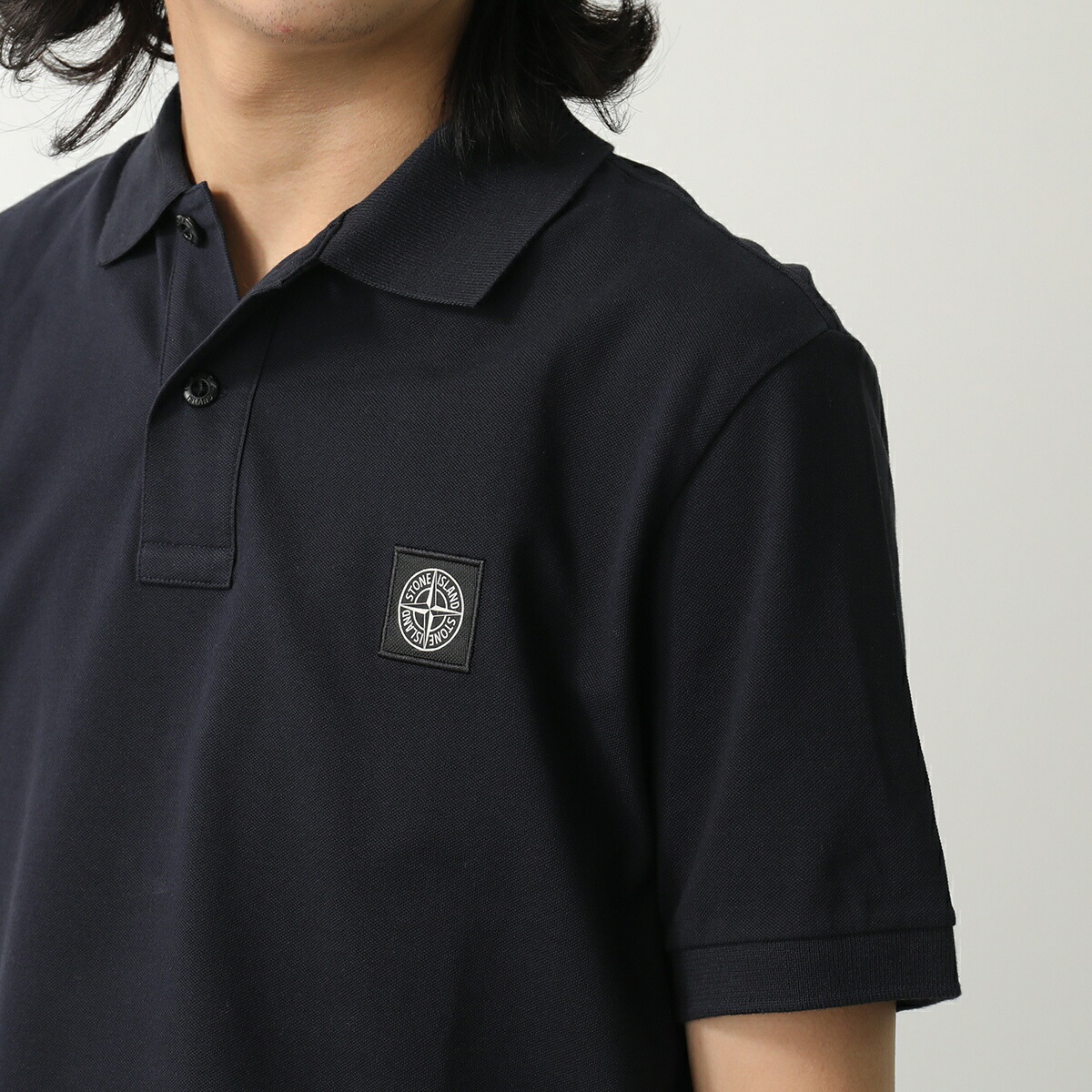 STONE ISLAND ストーンアイランド ポロシャツ 80152SC17 メンズ 半袖 コットンブレンド 鹿の子 ロゴパッチ カラー2色 【mega】