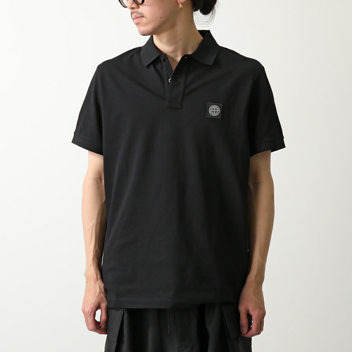 STONE ISLAND ストーンアイランド ポロシャツ 80152SC17 メンズ 半袖 コットンブレンド 鹿の子 ロゴパッチ カラー2色 【mega】