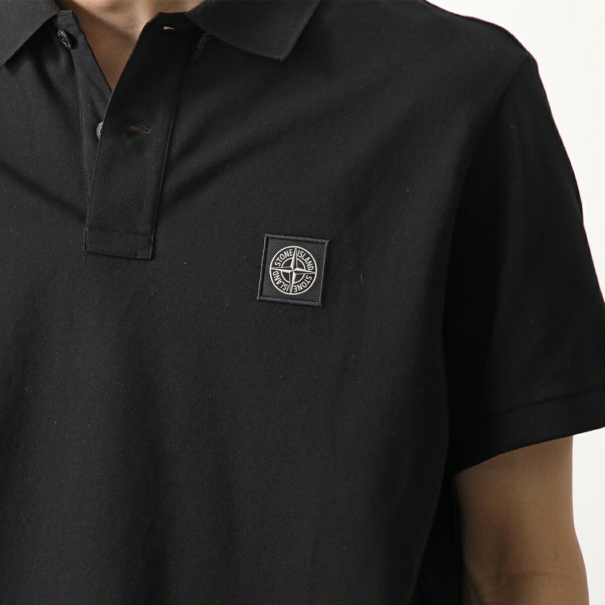 STONE ISLAND ストーンアイランド ポロシャツ 80152SC17 メンズ 半袖 コットンブレンド 鹿の子 ロゴパッチ カラー2色 【mega】