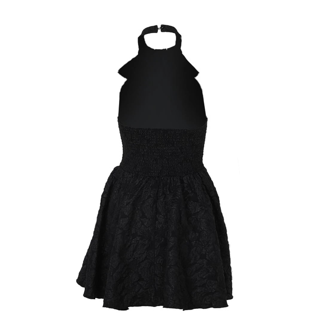 ハロウィン 今 短纳期 暗黒系 オフショルダー リボン 黒 ブラック S M L ワンピース