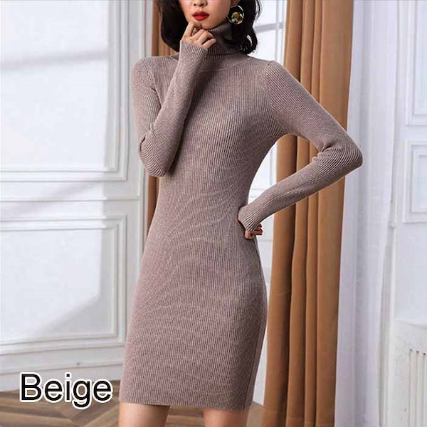 Qoo10] ミニニットワンピース ミニ ワンピース