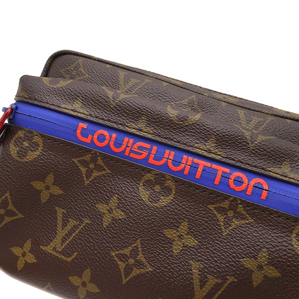 ルイヴィトン LOUIS VUITTON ボディバッグ パシフィック バムバッグ モノグラムキャンバス モノグラム ゴールド金具 茶 ウエストバッグ ブルー金具 レッド金具 M43828 FO0188