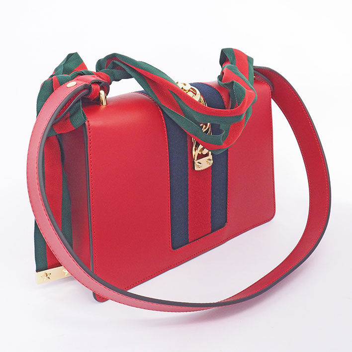 【美品】グッチ ハンドバッグ シルヴィ シェリー スモールバッグ 2WAY ウェブ レディース 【ショルダーバッグ】