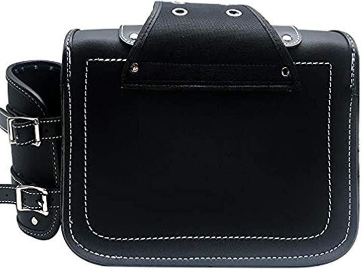 バイク サイド バッグ 専用 水筒入れ 大容量 防水 鍵 ケース 小物入れ ツーリング アウトドア(ベルト:茶色［大］ 1個, 33x25x13cm)