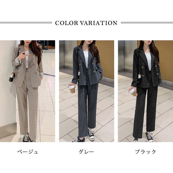 セットアップ レディース スーツ 春 夏 春夏 黒 ジャケット パンツスーツ 上下セット ブラック ベージュ グレー セレモニー フォーマル 20代 30代 送料無料 セットアップ レディース スーツ 春 夏 春夏 黒 ジャケット パンツ