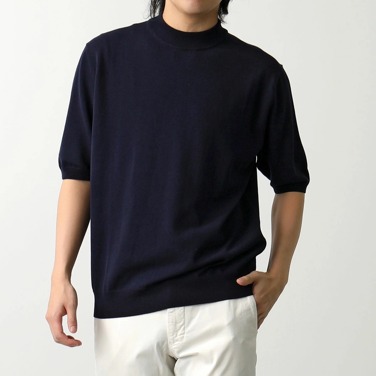 ザノーネ ZANONE 半袖ニット サマーニット 白 46 メンズ 美品 サマー様】ZANONE サマーニット ザノーネ ZANONE 半袖ニット サマー