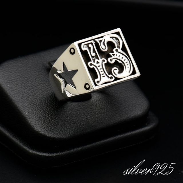 シルバー 指輪 メンズ リング NUMBER 13 オールドスクール バイカー アクセサリー シルバー925 メンズアクセサリー 太め シルバー磨きサービス シルバー 指輪 メンズ リング NUMBER 13 オールドスクール バイカー アクセサリー シルバー925 メンズアクセサリー 太め シルバー磨きサービス