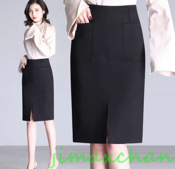 サマー　63CM/膝丈/レディース　無地　タイトスカート キシスカート　フレア　フォーマル　マーメイドラインスカート　ハイウエス　ペンシルス