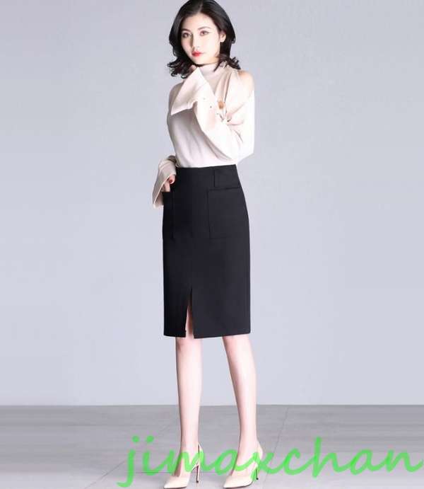 サマー　63CM/膝丈/レディース　無地　タイトスカート キシスカート　フレア　フォーマル　マーメイドラインスカート　ハイウエス　ペンシルス