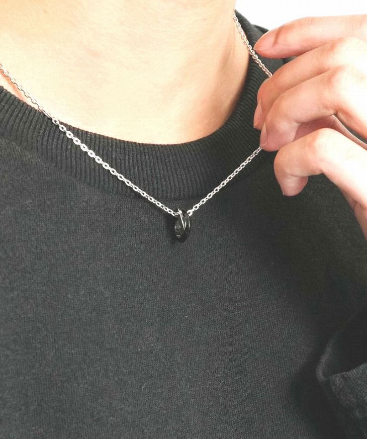 ネックレス メンズ エッジダブルリングネックレス サージカルステンレス316L LH-03NE0495 ステンレス アレルギーフリー 【ネコポス】 ネックレス メンズ エッジダブルリングネックレス サージカルステンレス316L LH-03NE0495 ステンレス アレルギーフリー 【ネコポス】