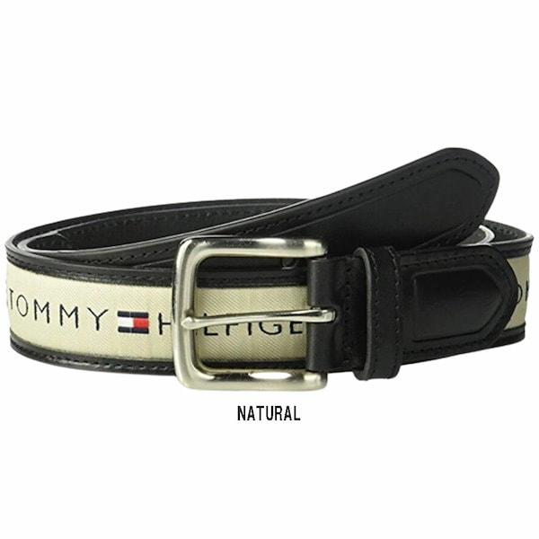 新品即決 トミーヒルフィガー 牛革ベルト 32インチ ブラック  新品即決 トミーヒルフィガー 牛革コンビベルト 32インチ ブラウン