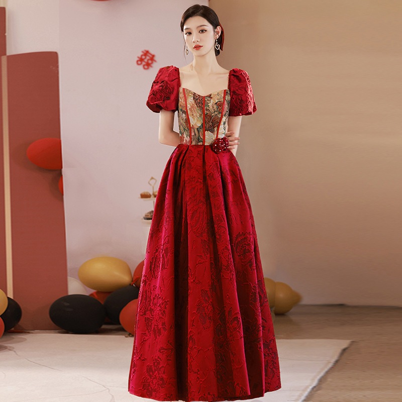 【2枚購入で 3oo円OFF】ドレス花嫁は結婚式の宴会のために家に帰り女性のための婚約宴会のために家に帰ります秋と冬の小さな人のための赤いドレス 【2枚購入で 3oo円OFF】ドレス花嫁は結婚式の宴会のために家に帰り女性のための婚約宴会のために家に帰ります秋と冬の小さな人のための赤いドレス