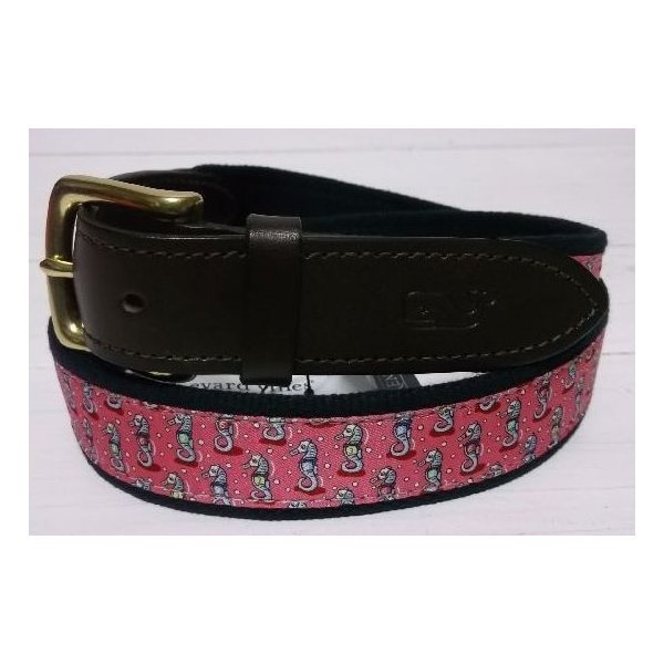 ヴィニヤードヴァインズ 本革製 レザー 布ベルト アメリカ製 ピンク vineyard vines VV4-012 ヴィニヤードヴァインズ 本革製 レザー 布ベルト アメリカ製 ピンク vineyard vines VV4-012