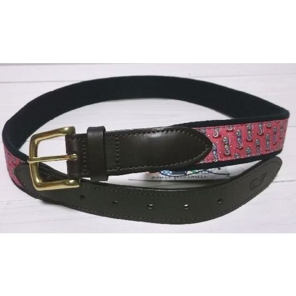 ヴィニヤードヴァインズ 本革製 レザー 布ベルト アメリカ製 ピンク vineyard vines VV4-012 ヴィニヤードヴァインズ 本革製 レザー 布ベルト アメリカ製 ピンク vineyard vines VV4-012