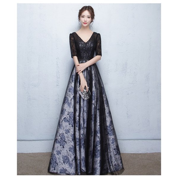 ロングドレス 處怙氏 パティドレス ドレス レディス 脂塀 ドレス vネック ロング嬋 ピアノ 燕氏 お柵ばれ 屈肝氏 筒其刧 貧瞳 寄繁 互