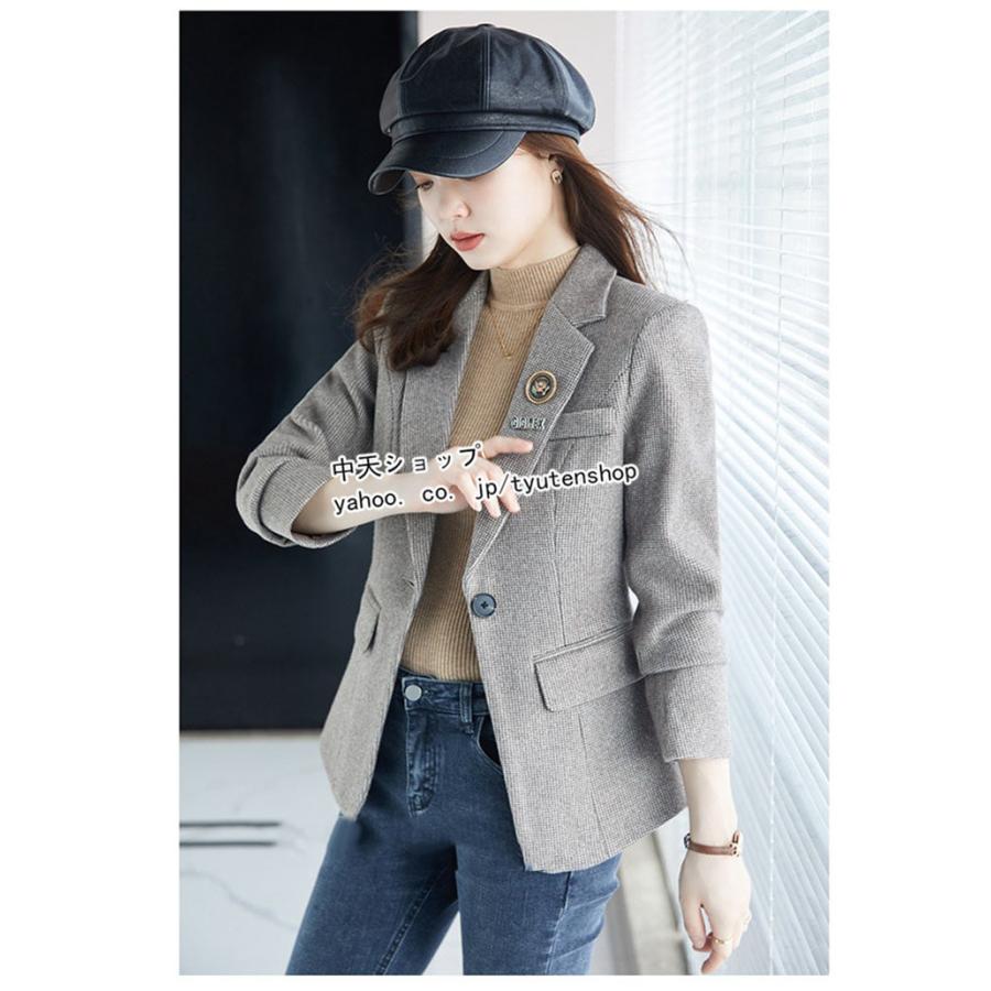 大人の魅力テーラードジャケットレディース秋冬服フォーマルジャケットチェック柄長袖ジャケットアウタービジネス4050通勤飲み会大きいサイズ上品 大人の魅力テーラードジャケットレディース秋冬服フォーマルジャケットチェック柄長袖ジャケットアウタービジネス4050通勤飲み会大きいサイズ上品