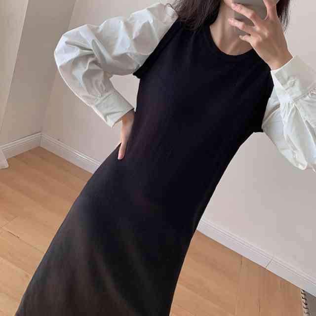 【即納】ワンピース レディース ロング丈 ニット ワンピース ニットワンピ カジュアル 長袖 大きいサイズ 春 夏 秋冬 ワンピ クルーネック バルーンスリーブ デート オフィスカジュアル ドッキング 【即納】ワンピース レディース ロング丈 ニット ワンピース ニットワンピ カジュアル 長袖 大きいサイズ 春 夏 秋冬 ワンピ クルーネック バルーンスリーブ デート オフィスカジュアル ドッキング