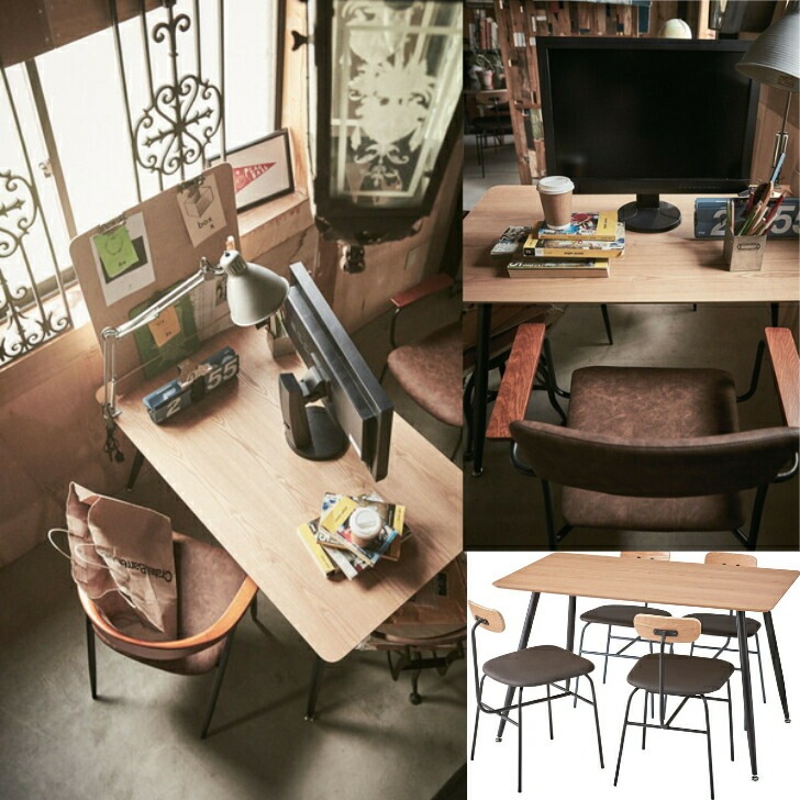 ダイニングテーブル 天然木 アッシュ 八の字脚 作業テーブル PLT-512 ナチュラル ２人掛け スリム 天板薄型