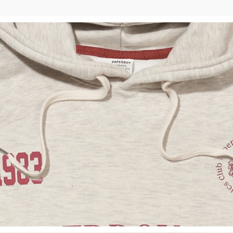 PAPERBOYスポーツクラブフーディーオートミール