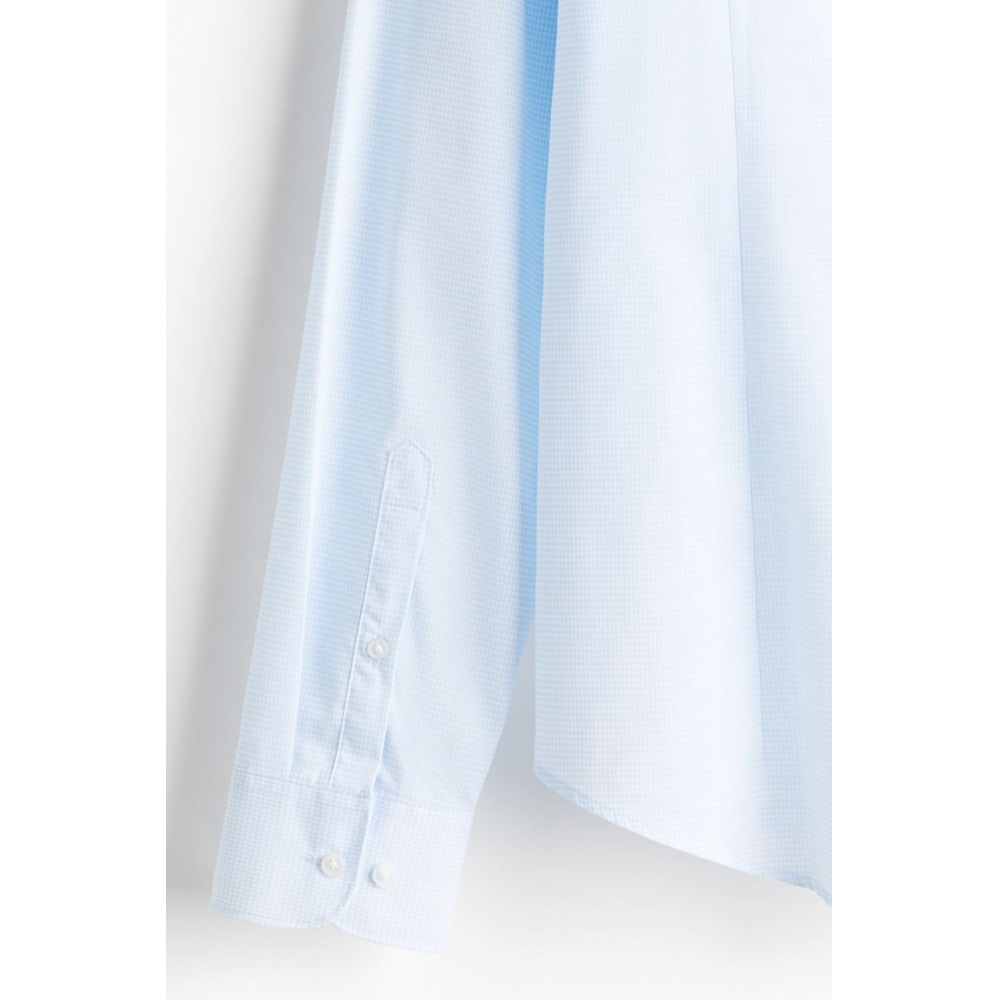 H&M イージーケアスリムフィットシャツ ライトブルー H&M イージーケアスリムフィットシャツ ライトブルー