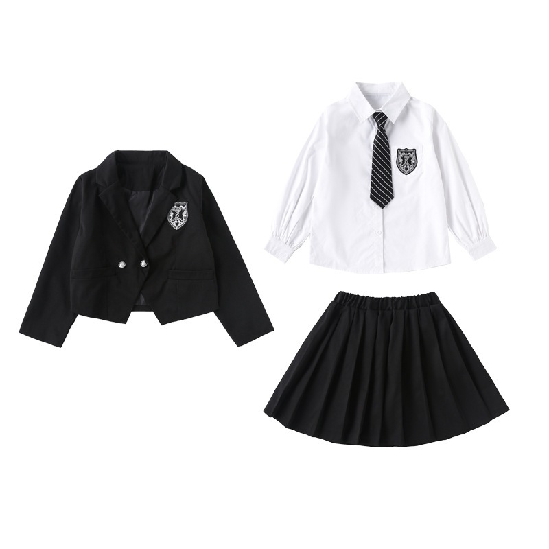 卒業式 子供服 女子 スーツ ジャケット 袴 3点セット スーツ 卒服 女の子 チェック柄 プリーツスカート 大学 スクール 制服 発表会 入学式 長袖セッ 120-170cm