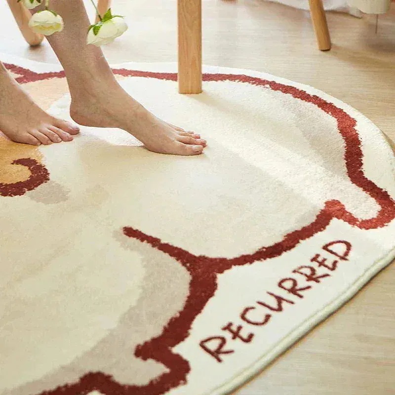 韓国デイジー バスマット カーペット 玄関マット 滑り止め付 マット