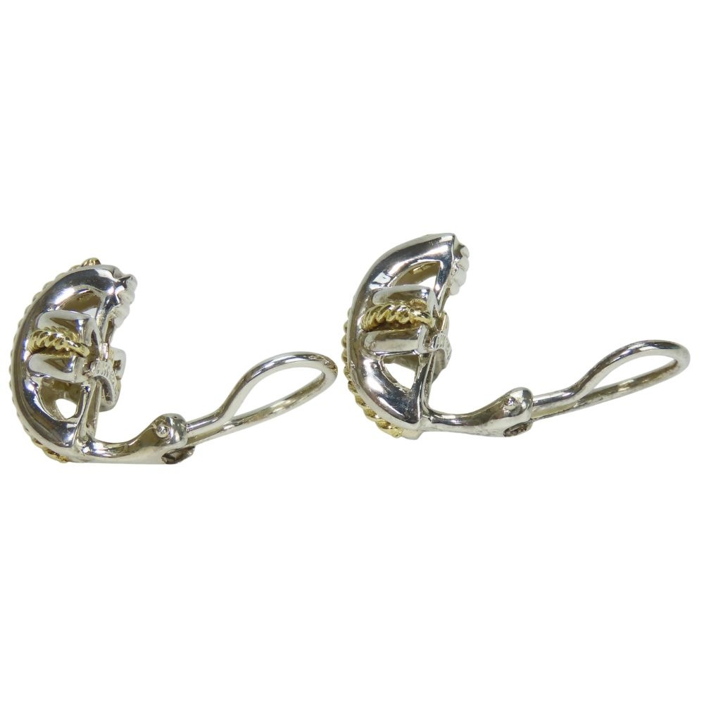 中古 イヤリング シグネチャー シルバー925 K18YG 約8.6g シルバー ゴールド アクセサリー かわいい レディース 女性 中古 イヤリング シグネチャー シルバー925 K18YG 約8.6g シルバー ゴールド アクセサリー かわいい レディース 女性