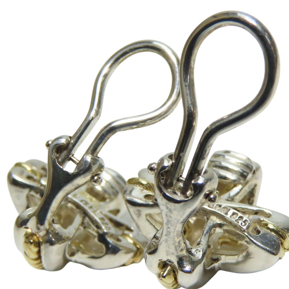 中古 イヤリング シグネチャー シルバー925 K18YG 約8.6g シルバー ゴールド アクセサリー かわいい レディース 女性 中古 イヤリング シグネチャー シルバー925 K18YG 約8.6g シルバー ゴールド アクセサリー かわいい レディース 女性