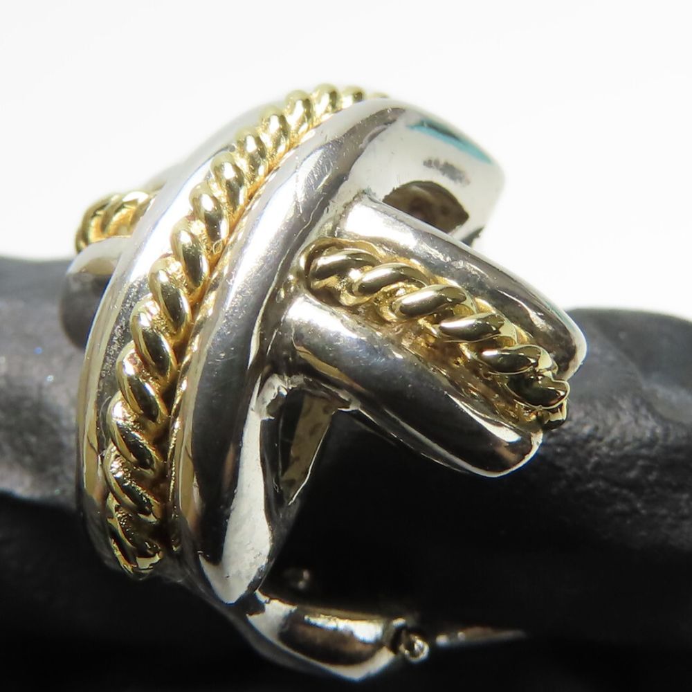 中古 イヤリング シグネチャー シルバー925 K18YG 約8.6g シルバー ゴールド アクセサリー かわいい レディース 女性 中古 イヤリング シグネチャー シルバー925 K18YG 約8.6g シルバー ゴールド アクセサリー かわいい レディース 女性