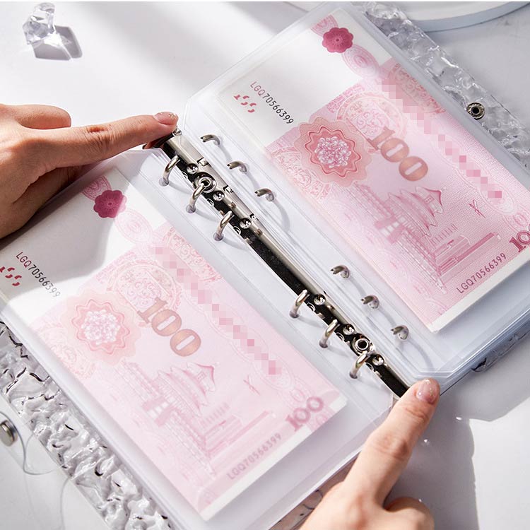 1点限り　韓国　バインダー　貯金　リフィル　カレンダー　スケジュール Qoo10] 貯金バインダー リフィル 韓国 A6 バ