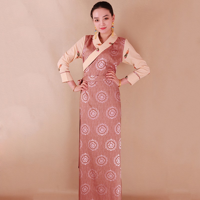 新品 チベットドレス : レディース服 チベット 長袍 定番特価