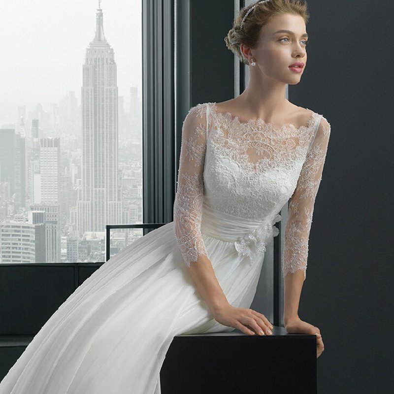 結婚式 袖あり花... : レディース服 総レース ロングドレス 2022特価