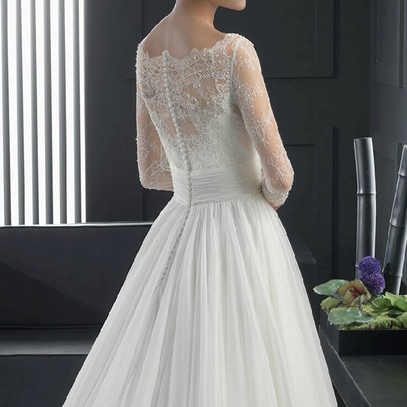 結婚式 袖あり花... : レディース服 総レース ロングドレス 2022特価