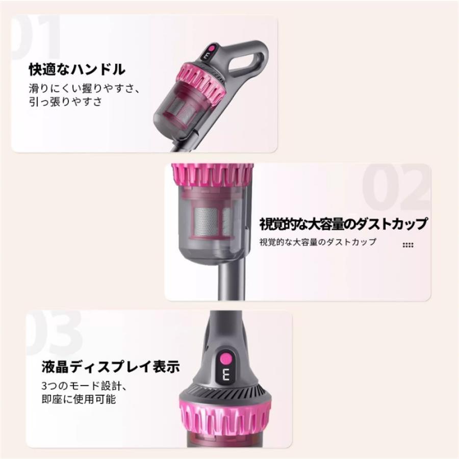 掃除機 コードレス 充電式 ダニ駆除機 紫外線殺菌 強力吸引 28000pa 4WAY サイクロン式 軽量 静音 小型 スティック型 ハンディ 2023最新 クリーナー コンパクトakasoras