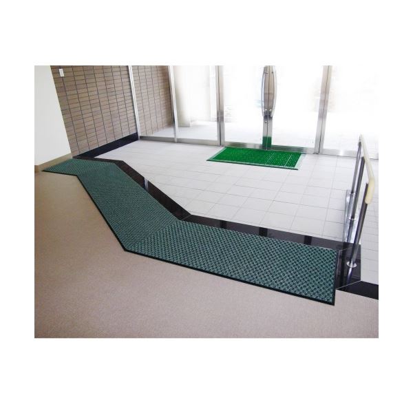 雨天用マット ニューリブリード 約900x1500mm グリーン MR-049-352-1 1枚