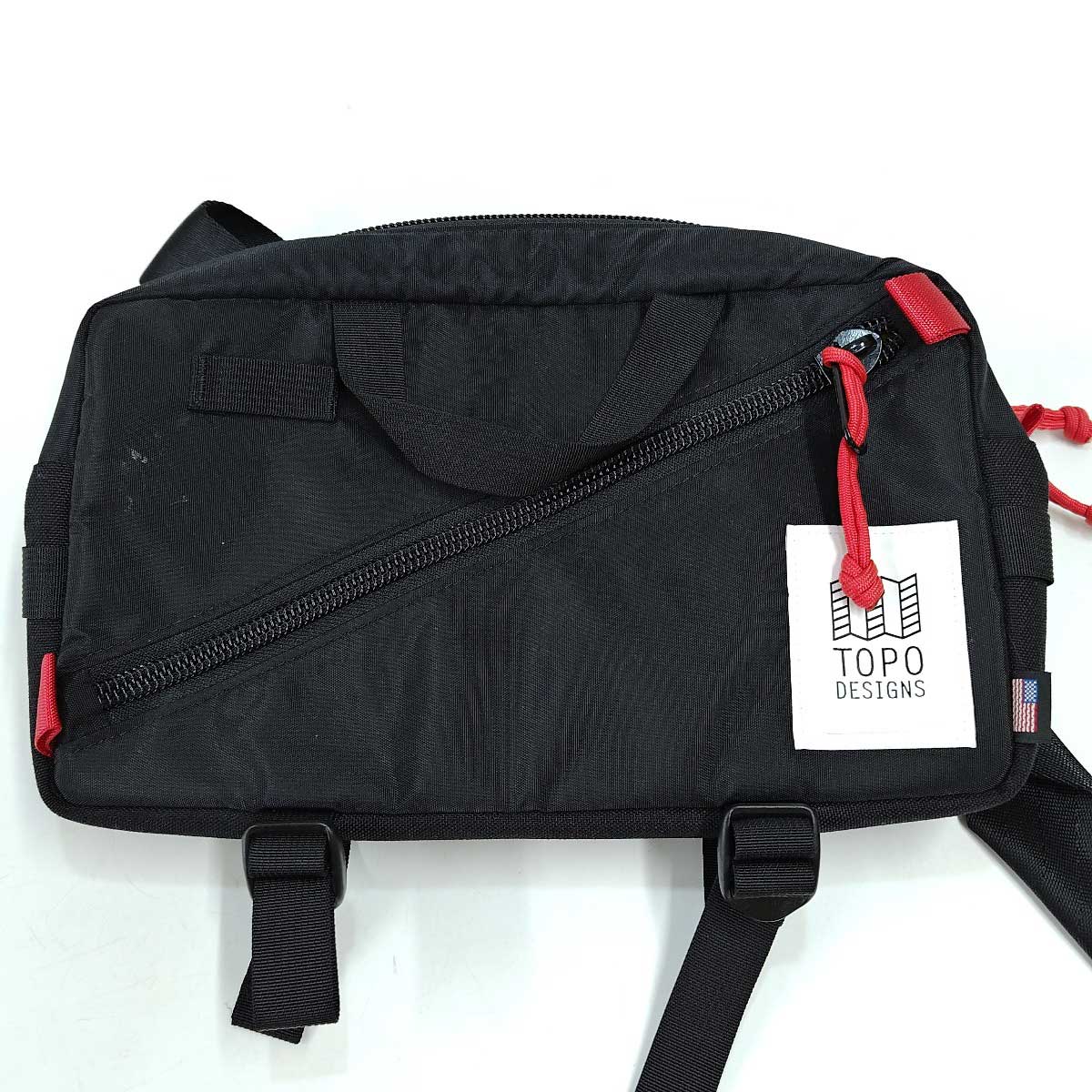 【中古】TOPO DESIGNS QUICK PACK CLASSIC クイックパッククラシック ショルダーバッグ スクエア型ヒップバッグ ウエストストラップ ブラック