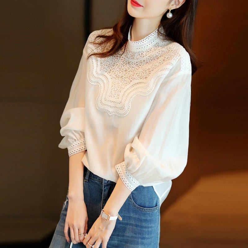 ブラウス レディース きれいめ 40代 春夏秋新作 オシャレブラウス 白レースシャツ 長袖トップス パフスリーブブラウス 大人 通勤 ゆったり シャツ30代 50代 バレンタイン 2023 プレゼント ブラウス レディース きれいめ 40代 春夏秋新作 オシャレブラウス 白レースシャツ 長袖トップス パフスリーブブラウス 大人 通勤 ゆったり シャツ30代 50代 バレンタイン 2023 プレゼント