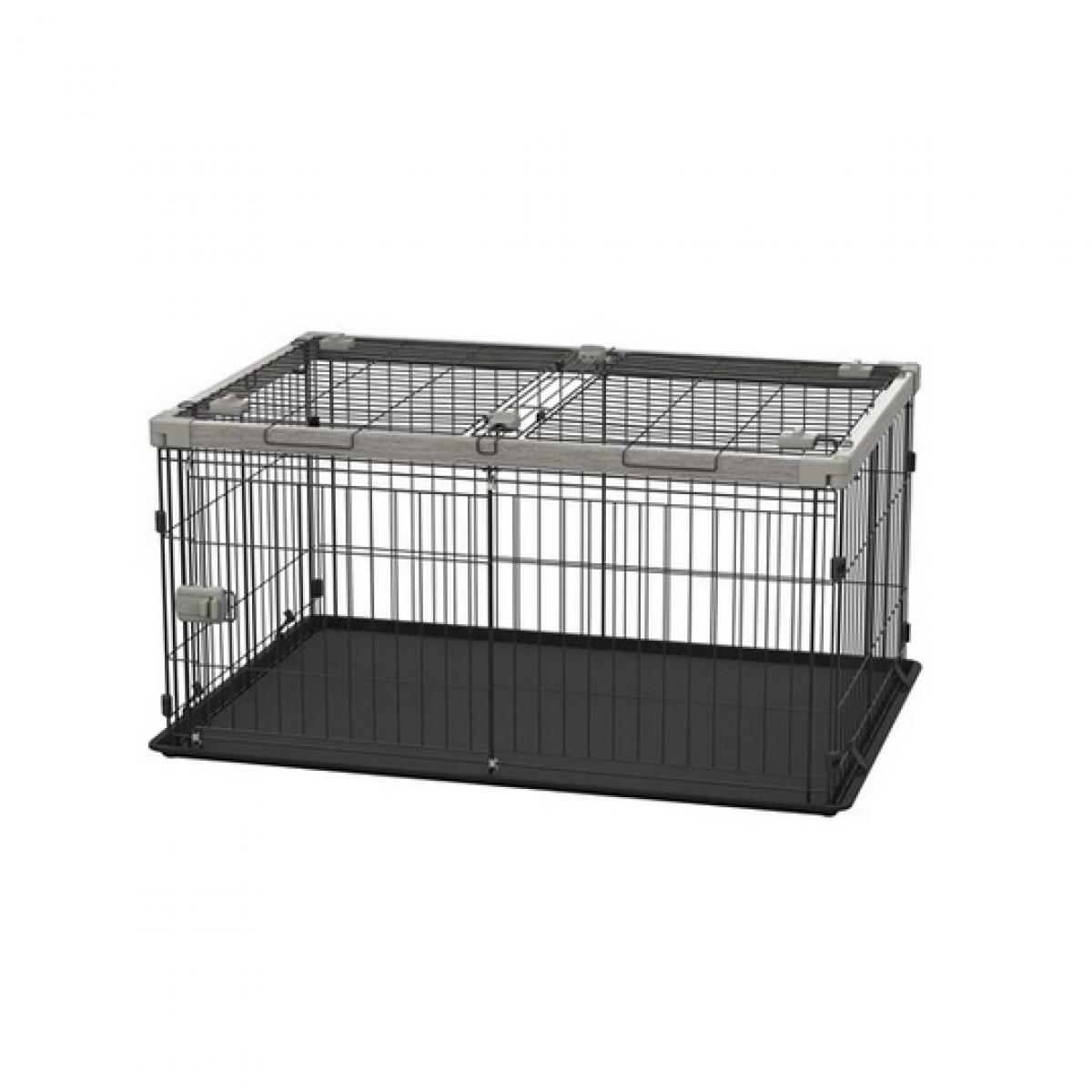 アイリスオーヤマ ウッディシステムサークル用屋根 SWS-1200Y アッシュグレー　小型犬・中型犬用 ペットケージ ゲージ犬 簡単組立
