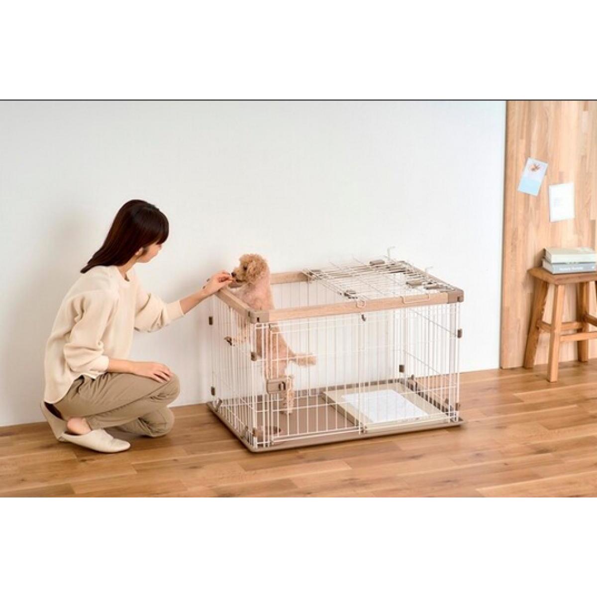 アイリスオーヤマ ウッディシステムサークル用屋根 SWS-1200Y アッシュグレー　小型犬・中型犬用 ペットケージ ゲージ犬 簡単組立