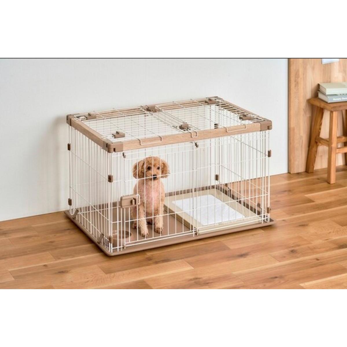 アイリスオーヤマ ウッディシステムサークル用屋根 SWS-1200Y アッシュグレー　小型犬・中型犬用 ペットケージ ゲージ犬 簡単組立