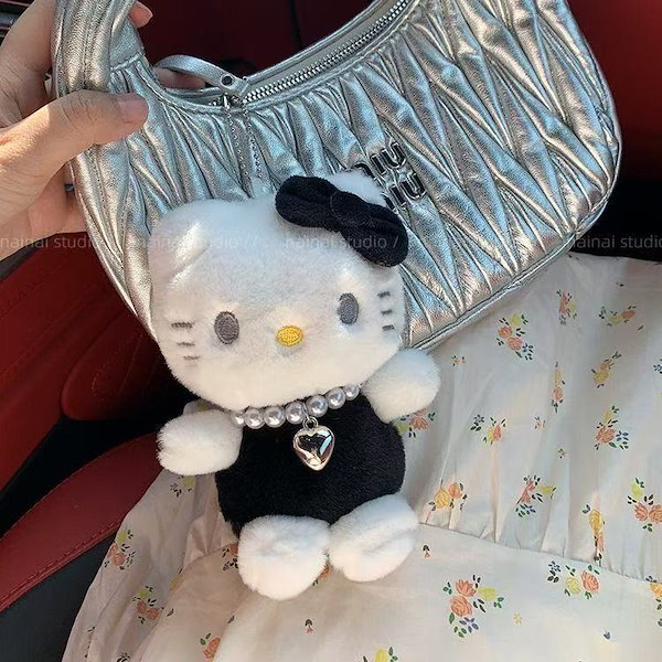 Qoo10] キティちゃん キーホルダーブラックハロー