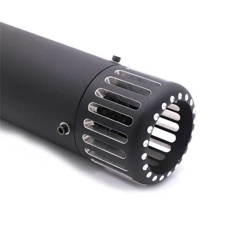 ハーレー マフラー サイレンサー ブラック cncアルミ ディープカット